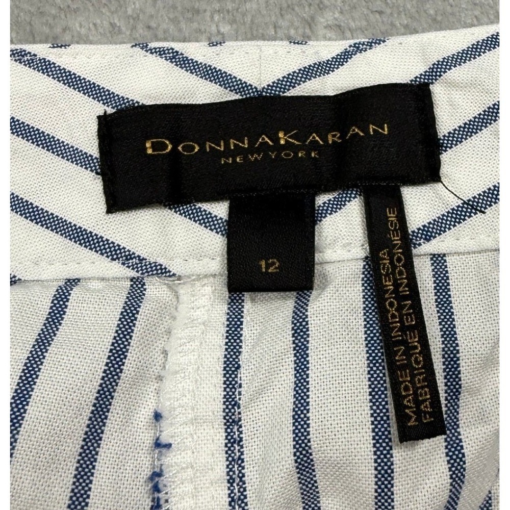 Donna Karan NY Womens 12 Wide Leg Pants 100% Cotton Quiet Luxury Riviera Style - Picture 6 of 8